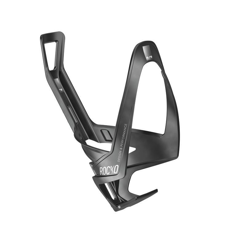 Elite Rocko Carbon Flaschenhalter schwarz matt/weiße Grafik