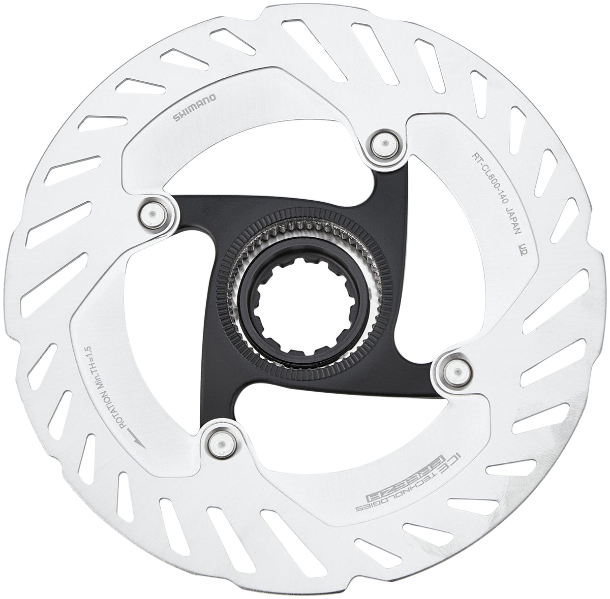 Shimano RT-CL800 Bremsscheibe CL mit Verschlussring 140mm silber