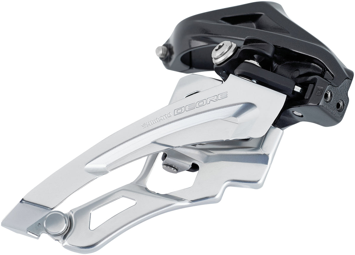 Shimano Deore MTB FD-M6000 Umwerfer 3x10-fach Side Swing Schelle Hoch schwarz/silber