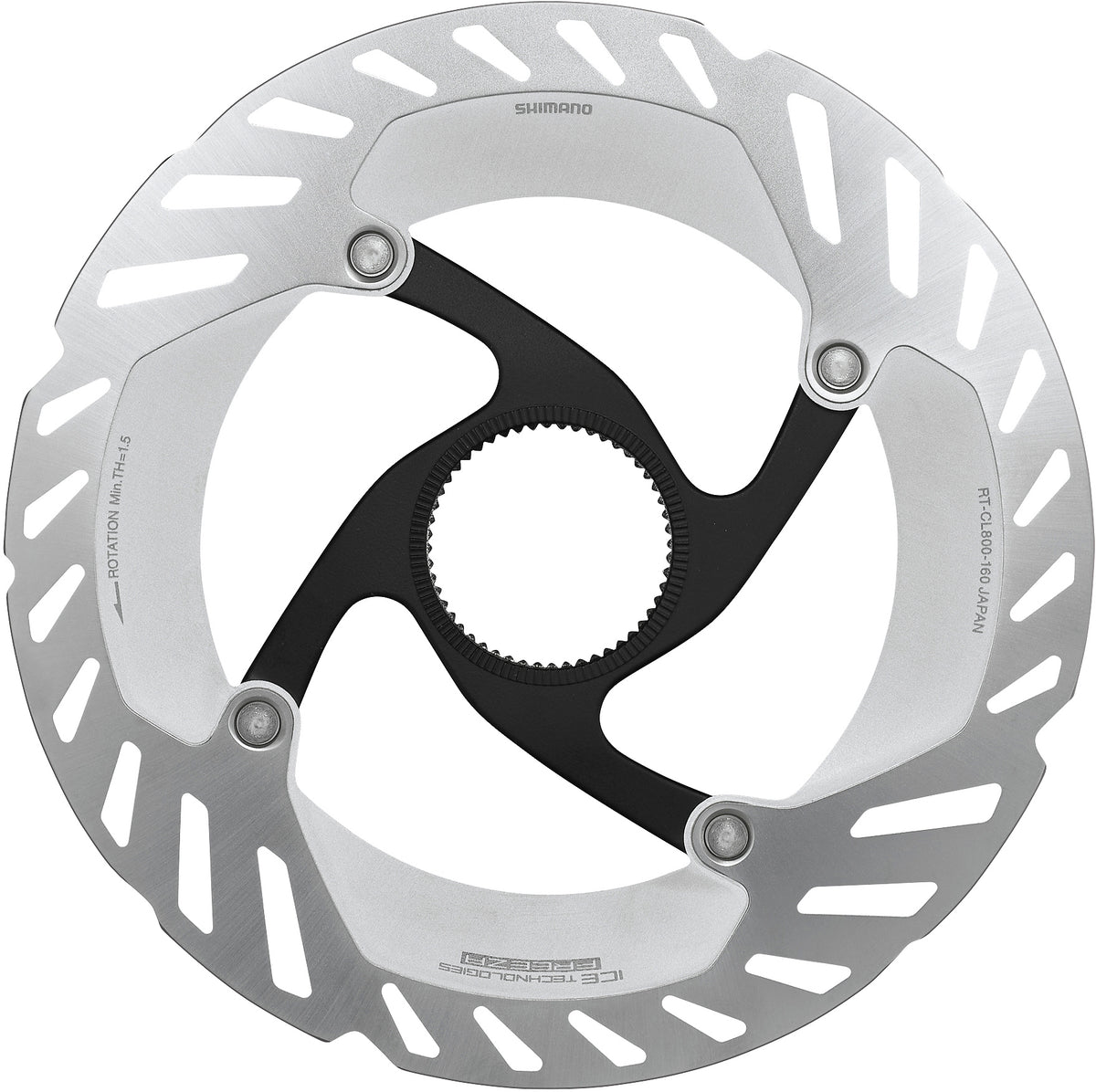 Shimano RT-CL800 Bremsscheibe Centerlock Verschlussring mit Innenverzahnung, 160mm