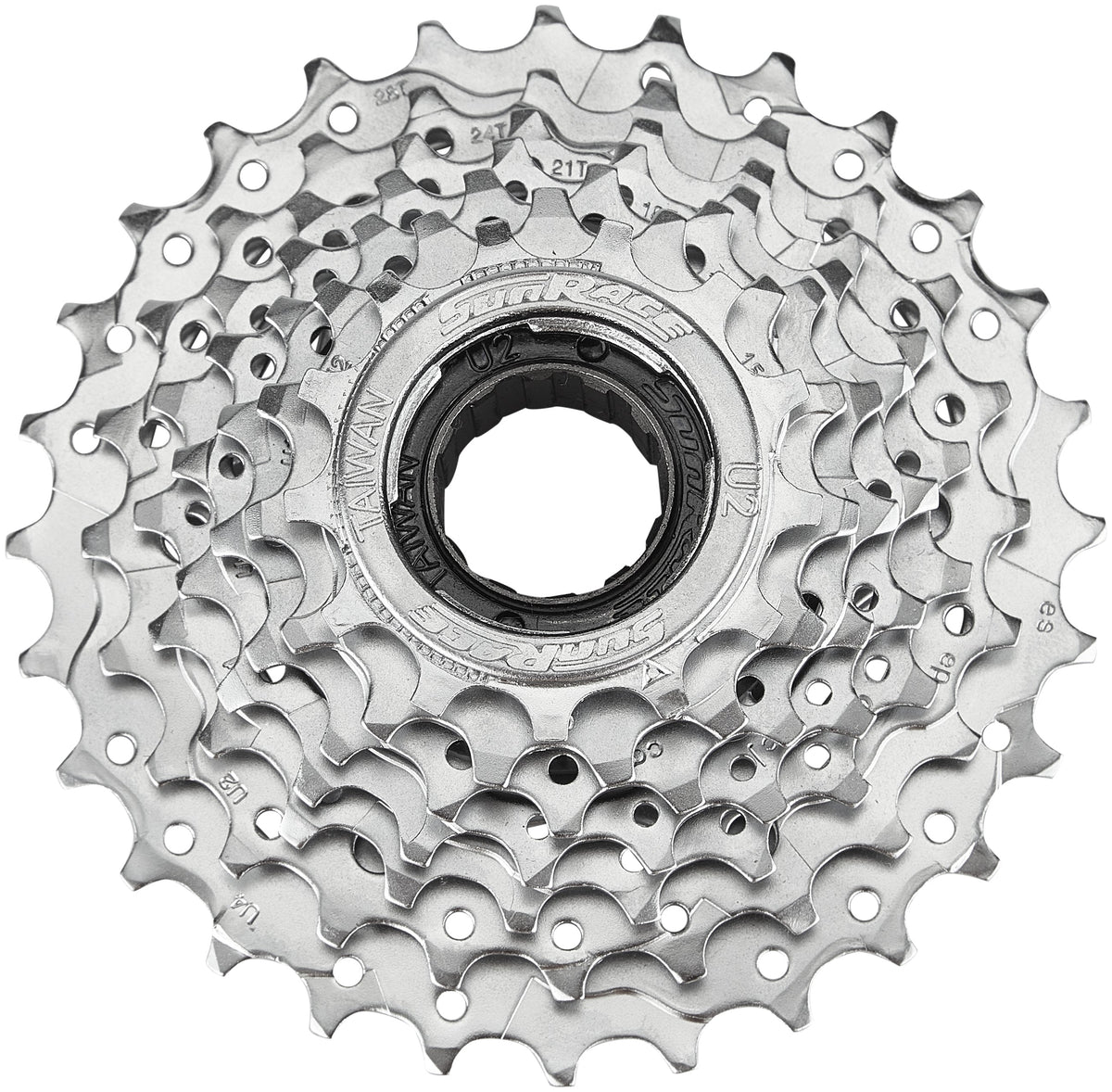 SunRace MFM30 Schraubkranz 7-fach 13-28Z silber