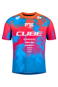 Cube ROOKIE X Actionteam kurzarm | Kinder MTB Trikot | blue´n´pink´n´orange – aktuelle Variante