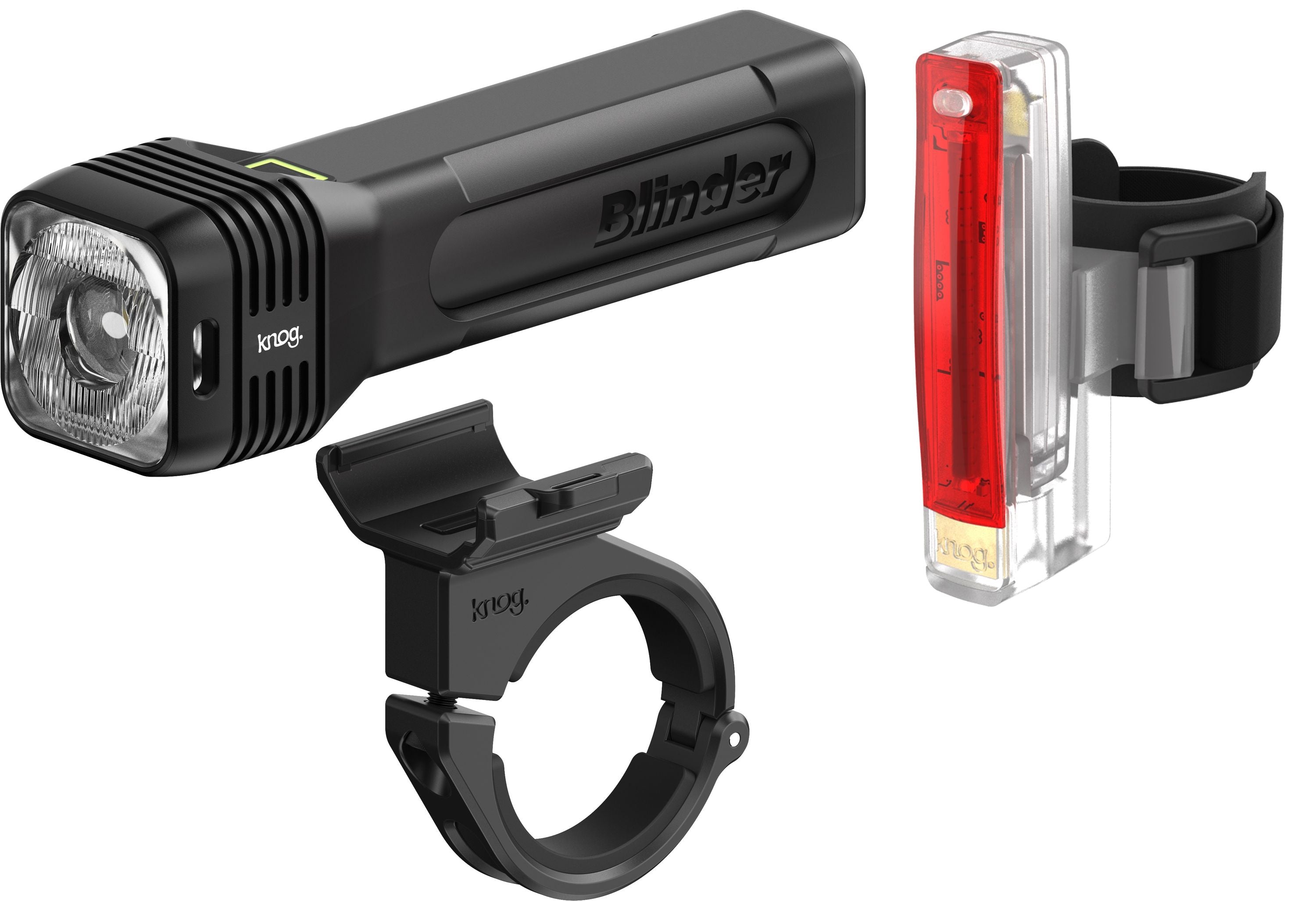 Knog Blinder 80 + Plus Twinpack Beleuchtungssets StVZO black