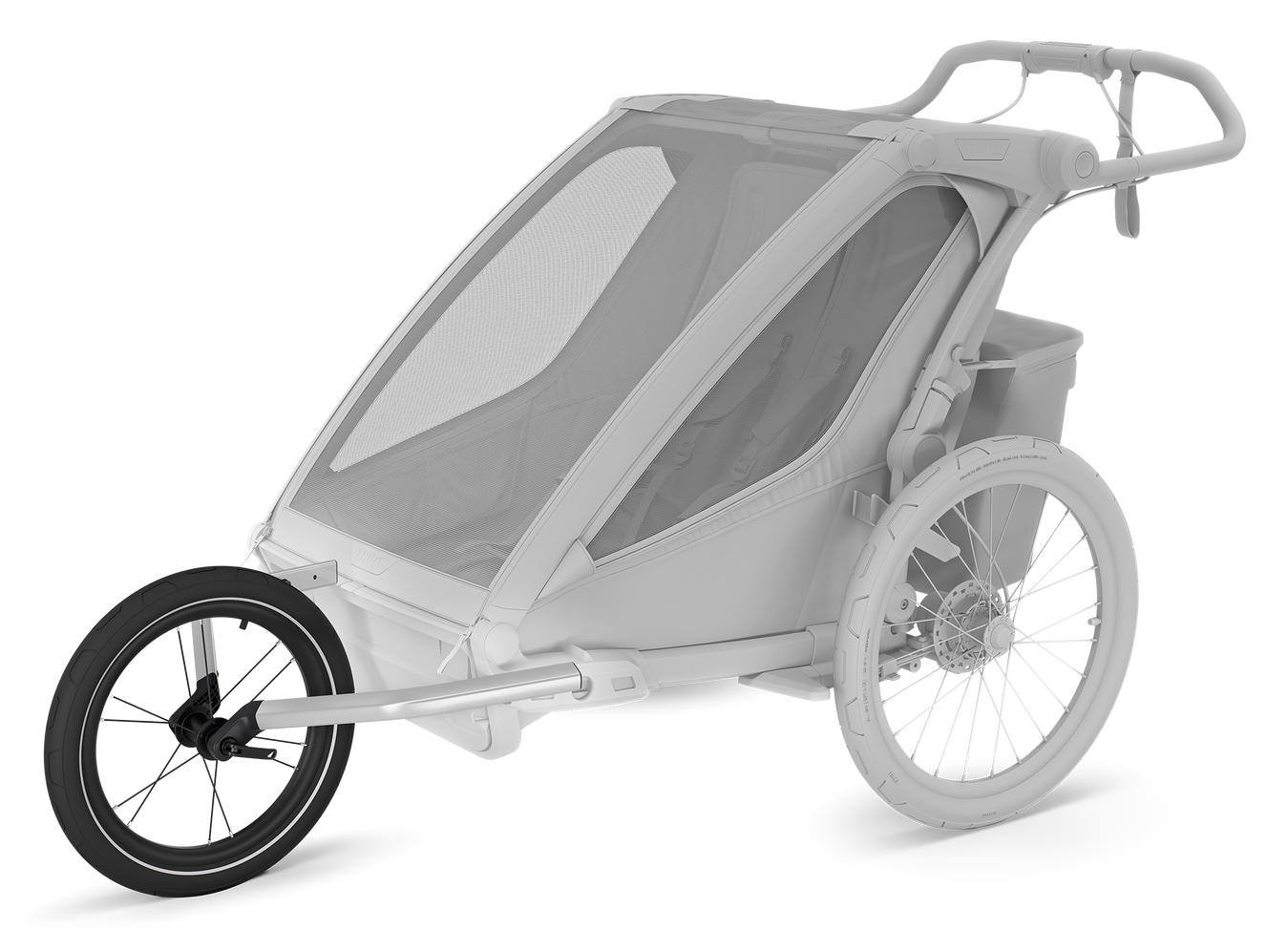Thule Chariot 2 Jogger Kit Double schwarz/silber