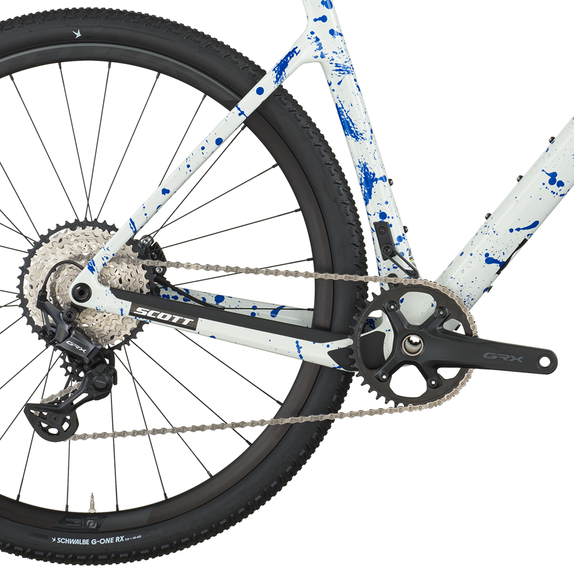 Scott Addict Gravel 30 white/splatter blue (2026)