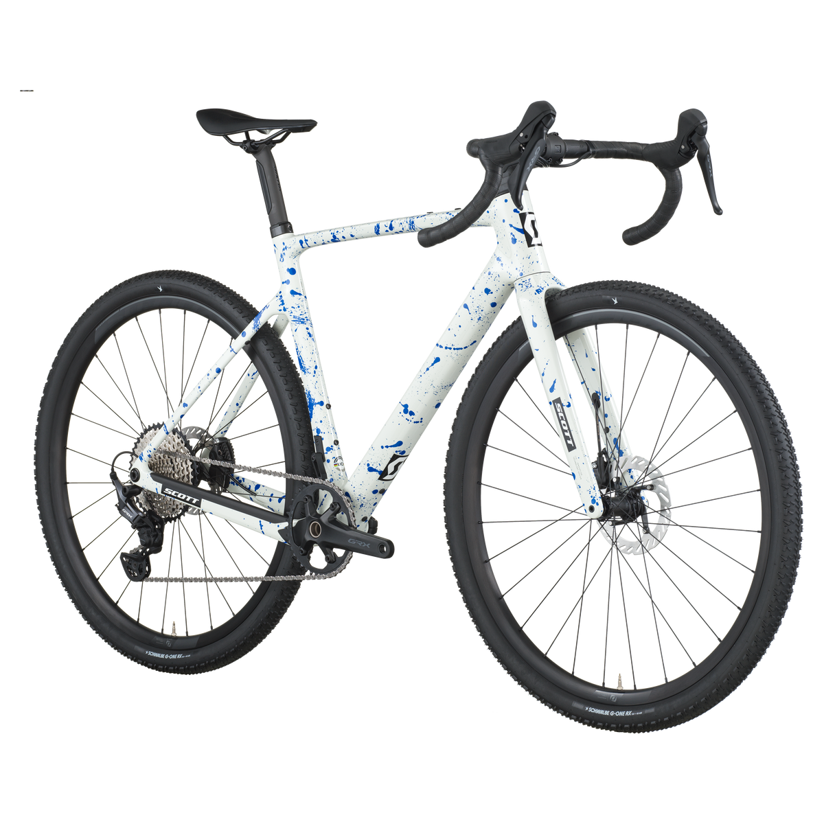 Scott Addict Gravel 30 white/splatter blue (2026)