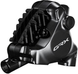 Shimano GRX ST-RX820-LA/BR-RX820 Scheibenbremsset Vorne Flat Mount für Vario-Sattelstütze grau/schwarz