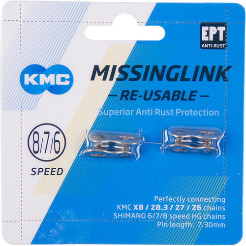 KMC 6/7/8R EPT Missing Link Kettenverschlussglied 7/8-fach 7,3mm silber