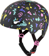 Alpina Hackney Kinder/Jugend Helm schwarz matt, Konfetti
