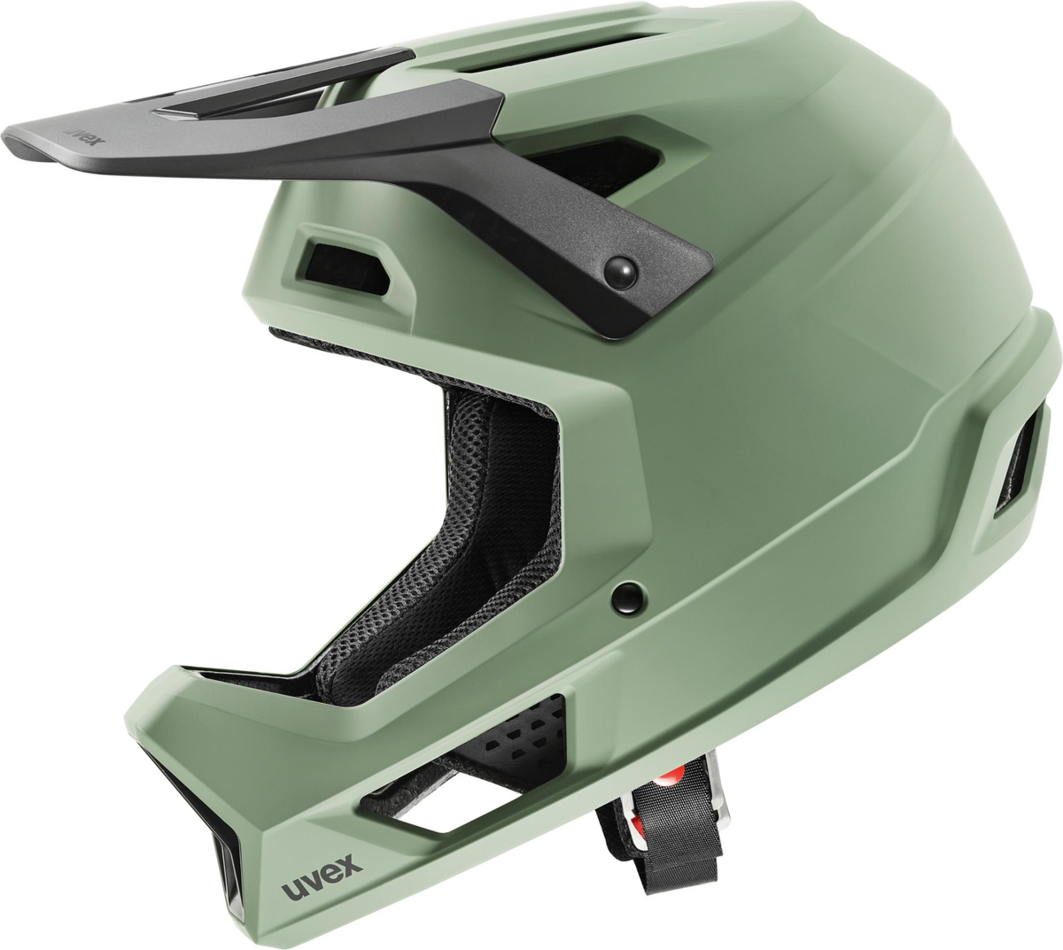uvex Ravage Fullface Helm Moss Green-Black Matt