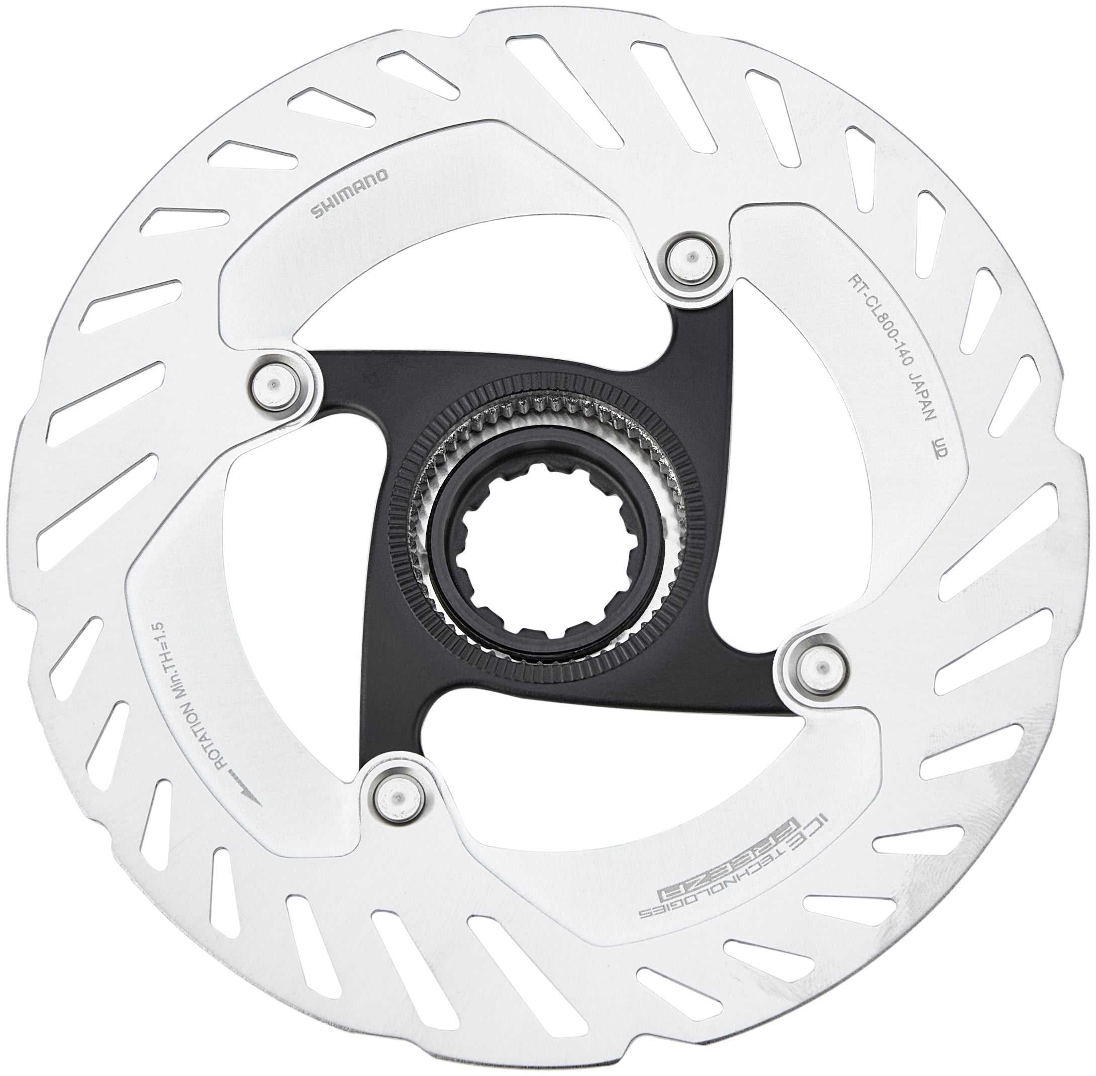 Shimano RT-CL800 Bremsscheibe CL mit Verschlussring 140mm silber