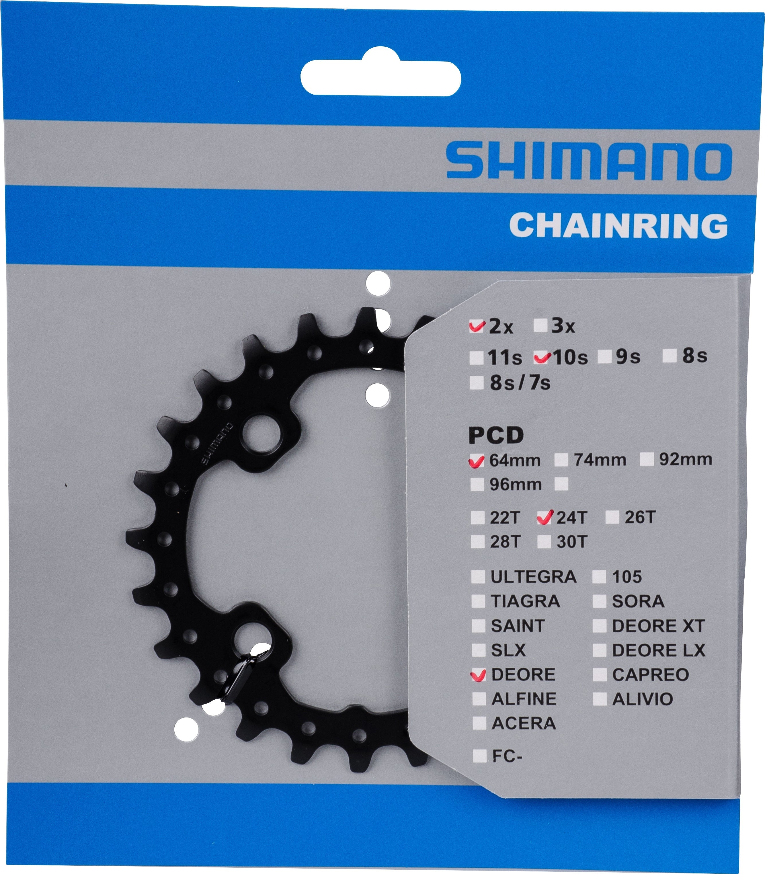 Shimano Deore FC-M617 Kettenblatt 10-fach schwarz