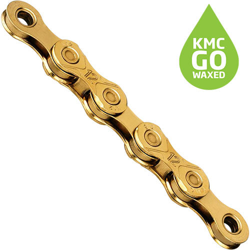 KMC X12 Kette Ti-N 12-fach 126 Glieder gewachst  gold