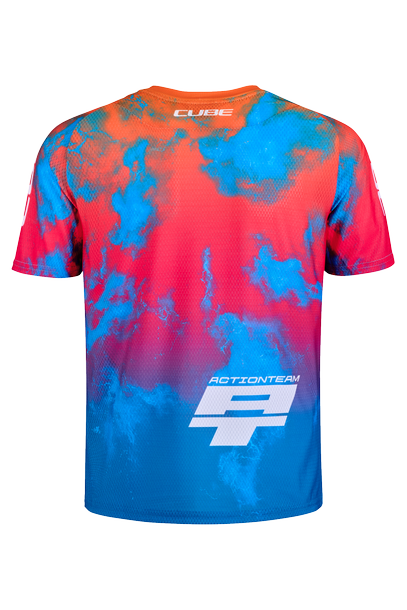 Cube MTB Trikot ROOKIE X Actionteam kurzarm blue´n´pink´n´orange