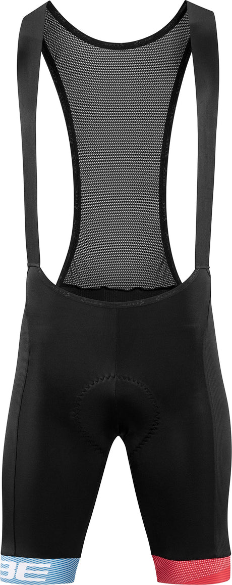 CUBE TEAMLINE Trägerhose kurz black´n´blue´n´red