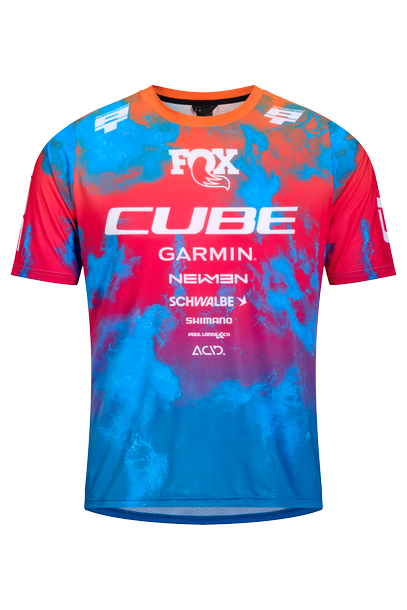 Cube MTB Trikot X Actionteam kurzarm blue´n´pink´n´orange