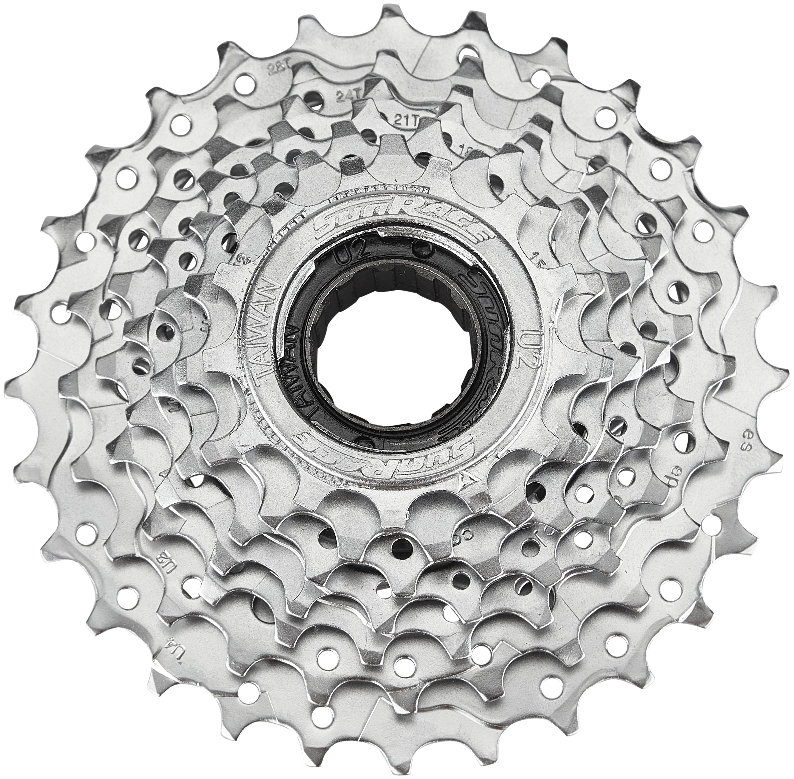 SunRace MFM30 Schraubkranz 7-fach 13-28Z silber