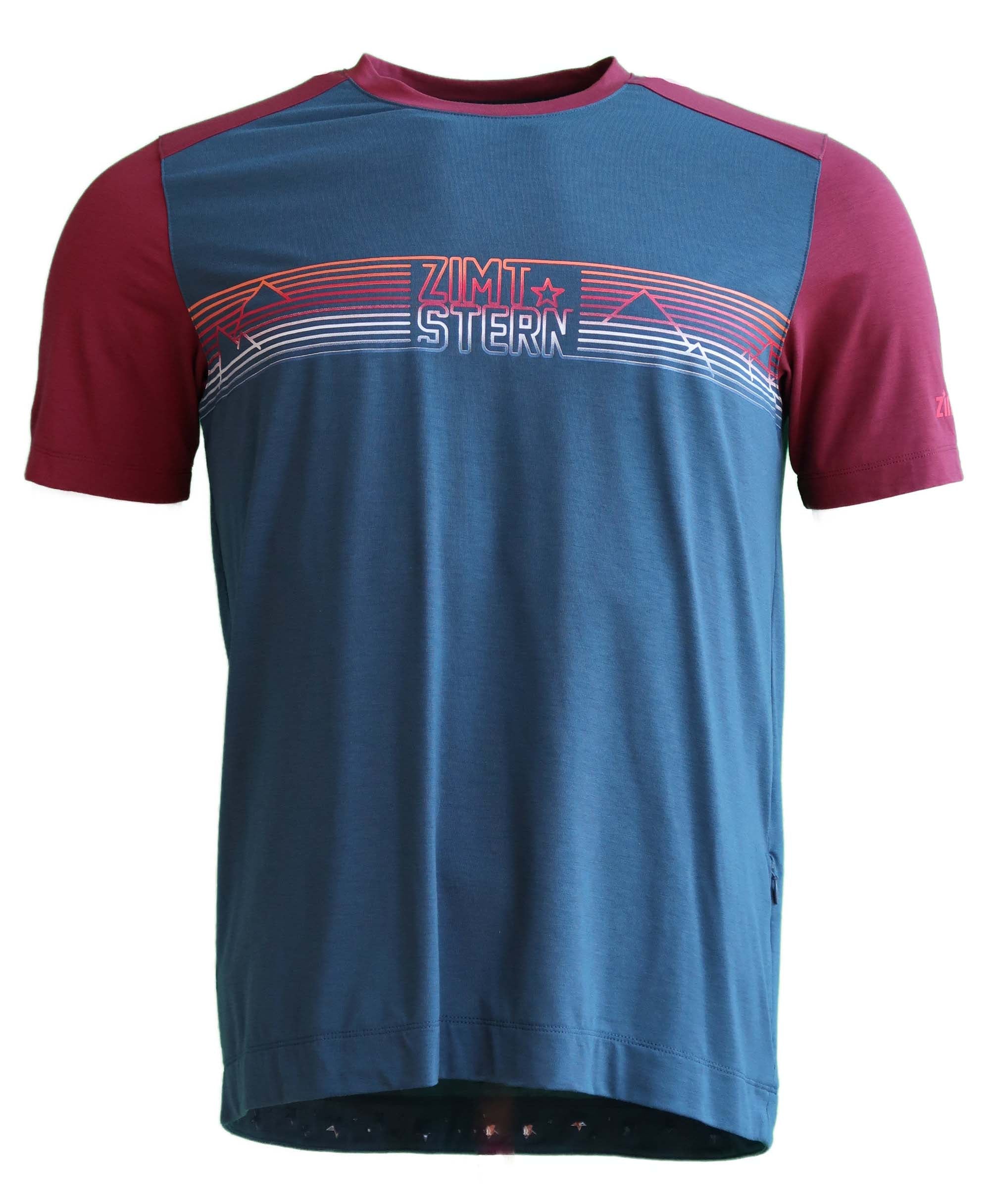 Zimtstern TrailFlowz Shirt SS Men French Navy/Windsor Wine